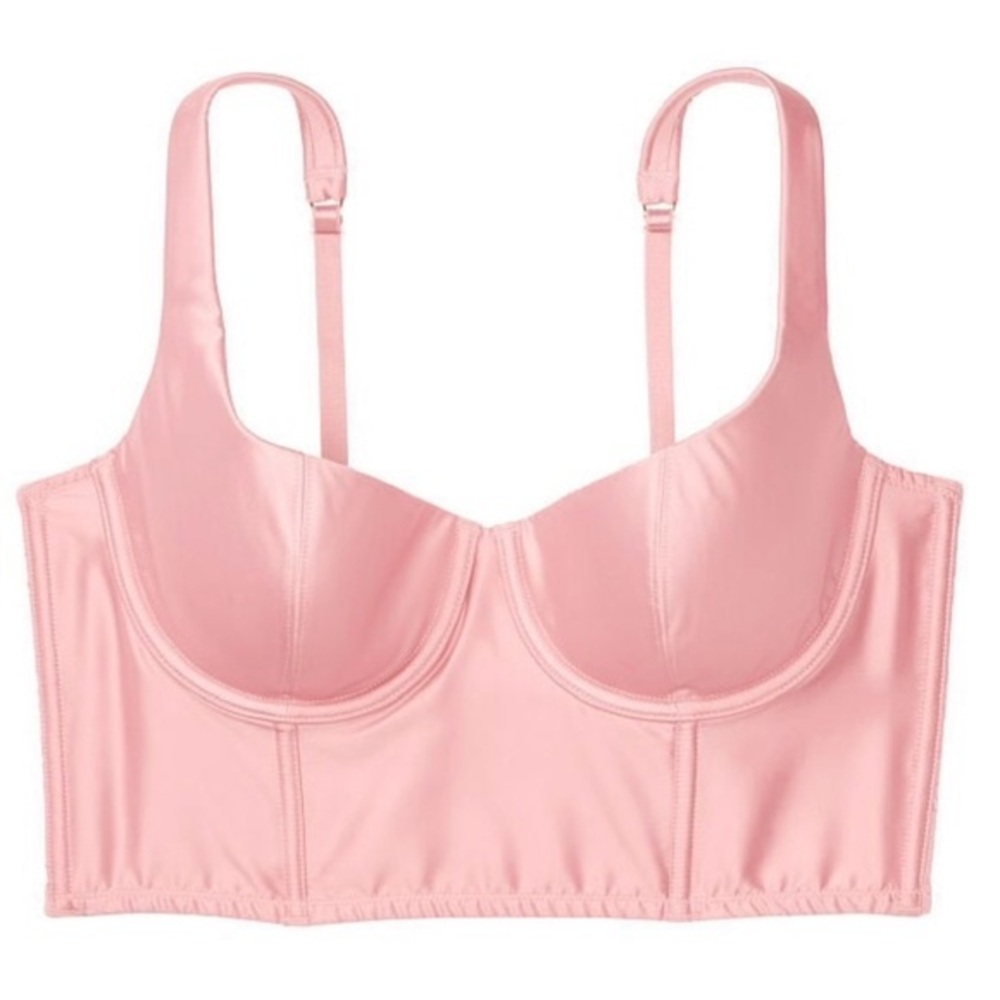 •NWT Victoria’s Secret Light Pink Satin Bra Top // 32D